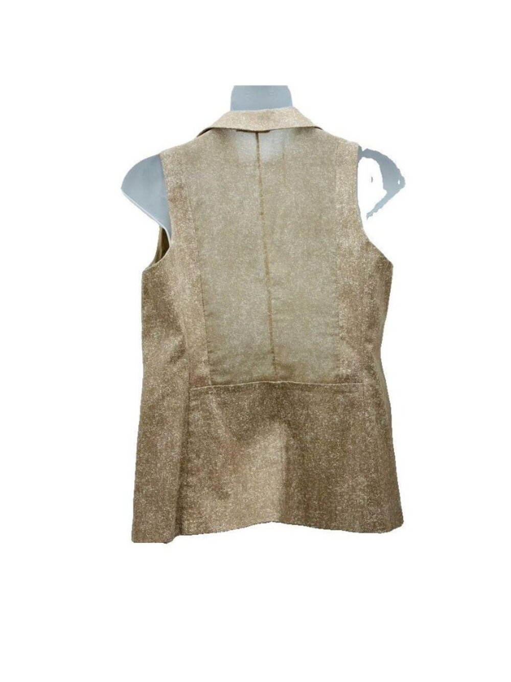 Gold Sparkle Estelle And Finn Womens Sleeveless Vest Size 10